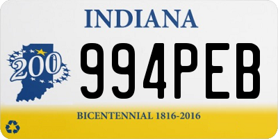 IN license plate 994PEB