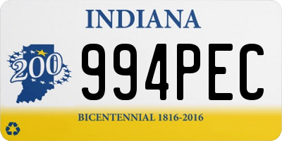 IN license plate 994PEC