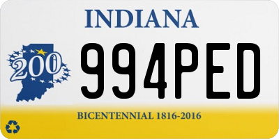 IN license plate 994PED