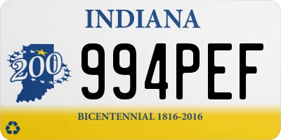 IN license plate 994PEF