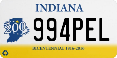 IN license plate 994PEL