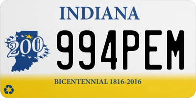 IN license plate 994PEM