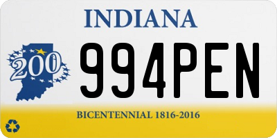 IN license plate 994PEN