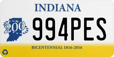 IN license plate 994PES