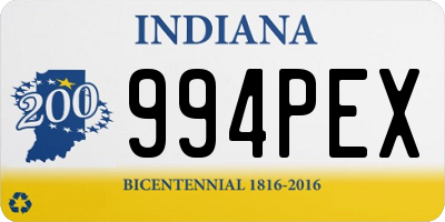 IN license plate 994PEX