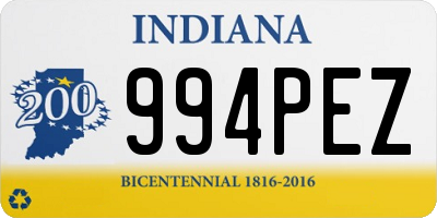 IN license plate 994PEZ