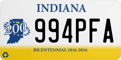 IN license plate 994PFA