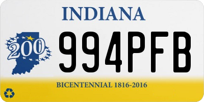 IN license plate 994PFB