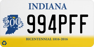 IN license plate 994PFF