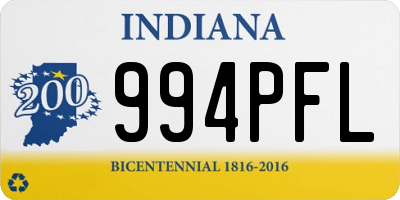 IN license plate 994PFL