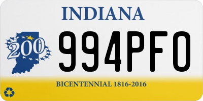 IN license plate 994PFO
