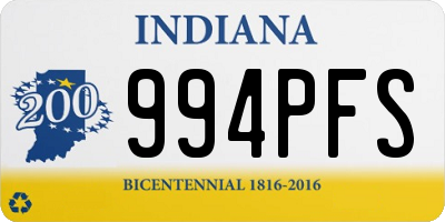 IN license plate 994PFS