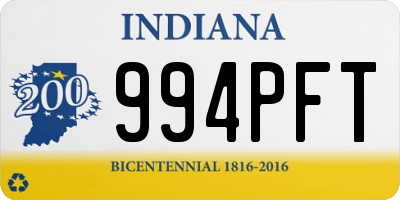 IN license plate 994PFT