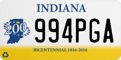 IN license plate 994PGA