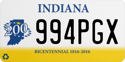 IN license plate 994PGX