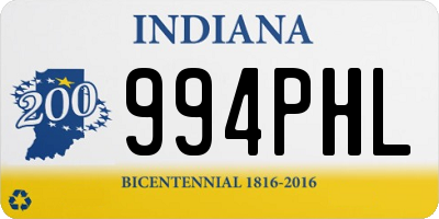 IN license plate 994PHL