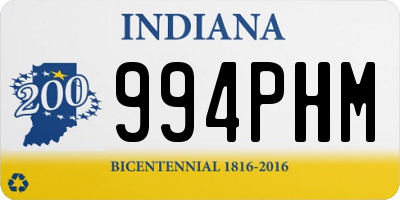 IN license plate 994PHM