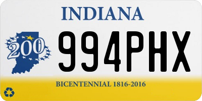 IN license plate 994PHX
