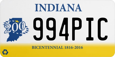 IN license plate 994PIC