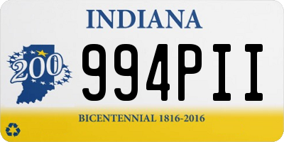 IN license plate 994PII