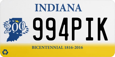 IN license plate 994PIK