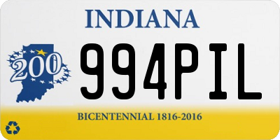 IN license plate 994PIL