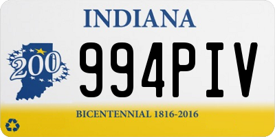 IN license plate 994PIV