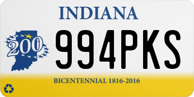 IN license plate 994PKS