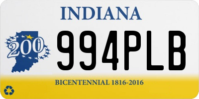 IN license plate 994PLB