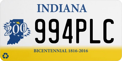 IN license plate 994PLC