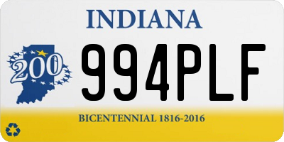 IN license plate 994PLF