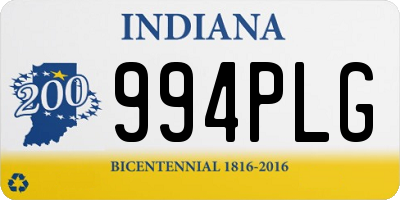 IN license plate 994PLG