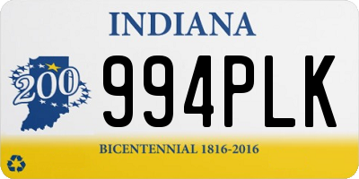 IN license plate 994PLK