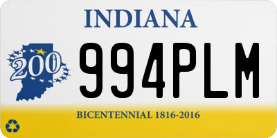 IN license plate 994PLM