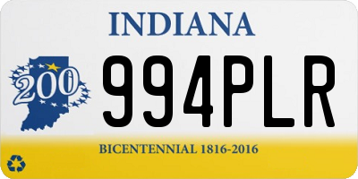 IN license plate 994PLR