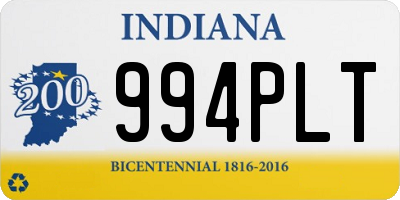 IN license plate 994PLT