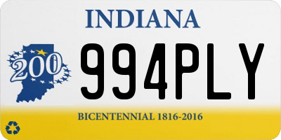 IN license plate 994PLY