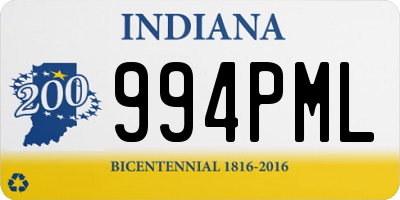 IN license plate 994PML