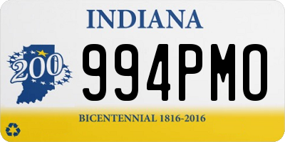 IN license plate 994PMO