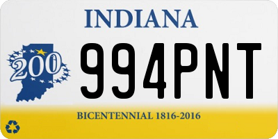 IN license plate 994PNT