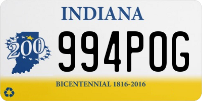 IN license plate 994POG