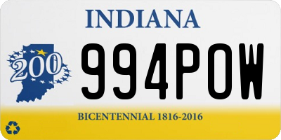 IN license plate 994POW