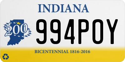 IN license plate 994POY