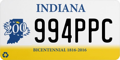 IN license plate 994PPC