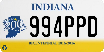 IN license plate 994PPD