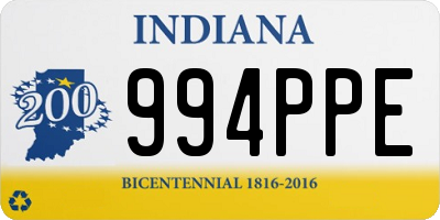 IN license plate 994PPE