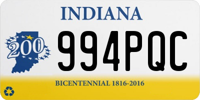 IN license plate 994PQC