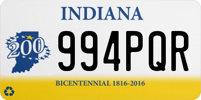 IN license plate 994PQR