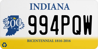 IN license plate 994PQW