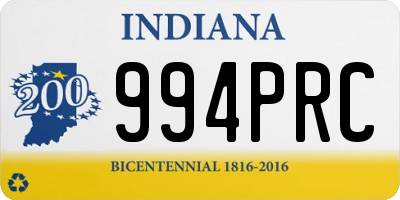 IN license plate 994PRC